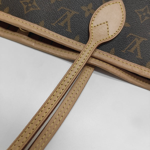 NEVERFULL MM Monogram Coated Canvas Brown