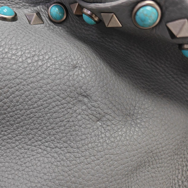 Rockstud Calfskin Blue