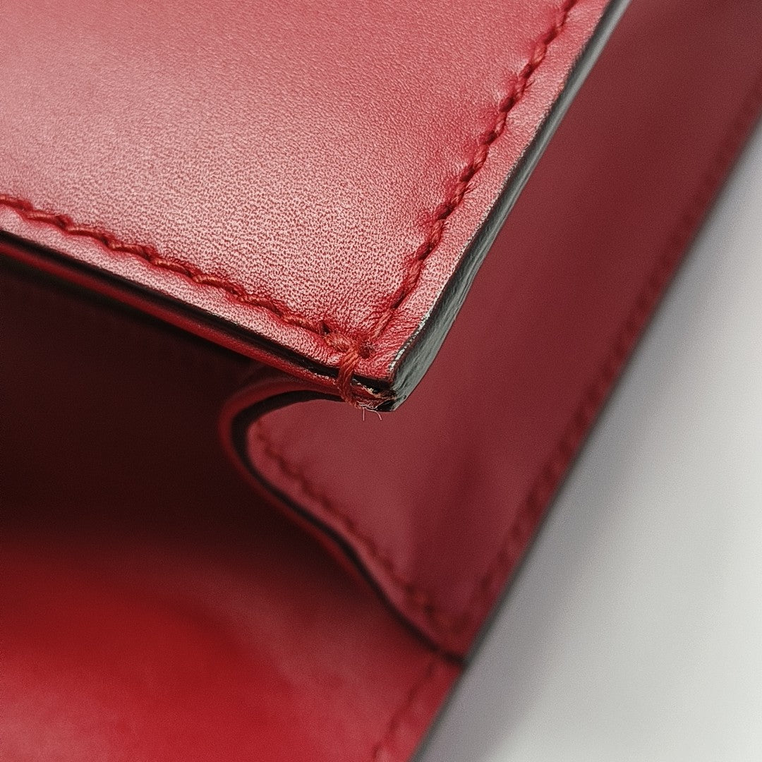 Sylvie Mini Calfskin Red