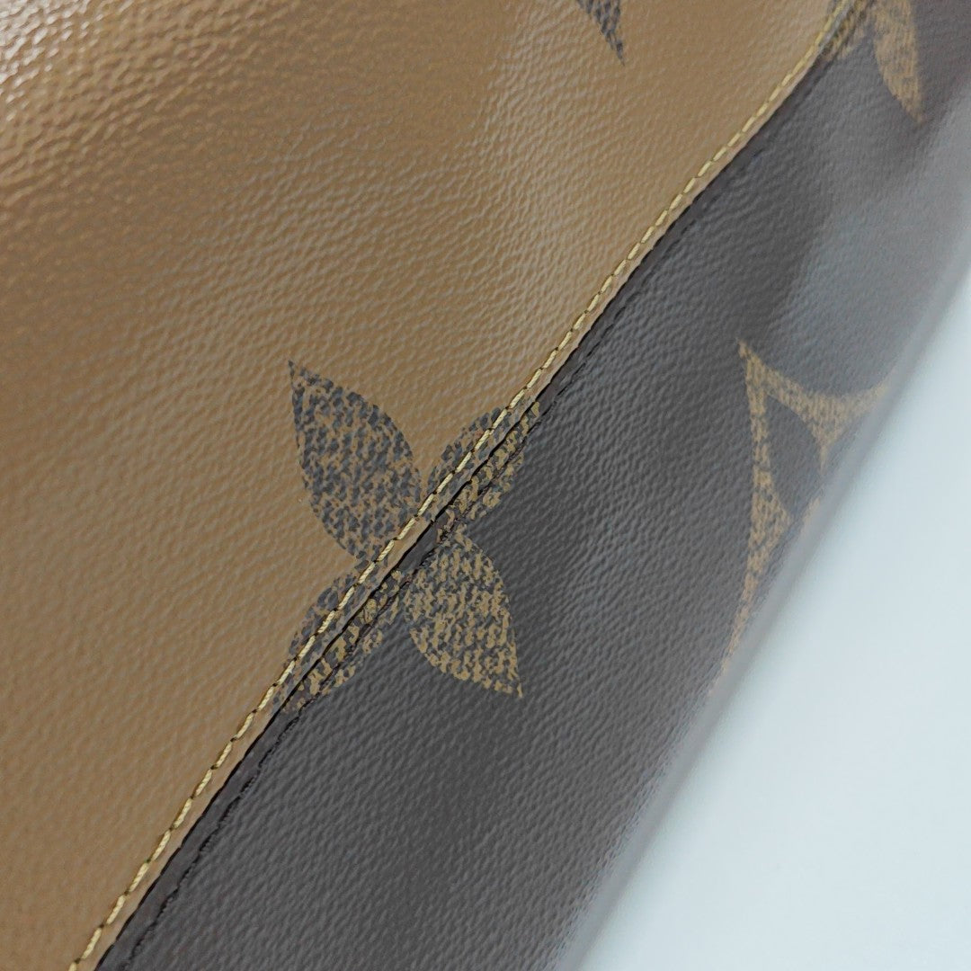 Authenticated pre-owned  ONTHEGO MM Monogram Coated Canvas Brown - Tote Bag at Looply