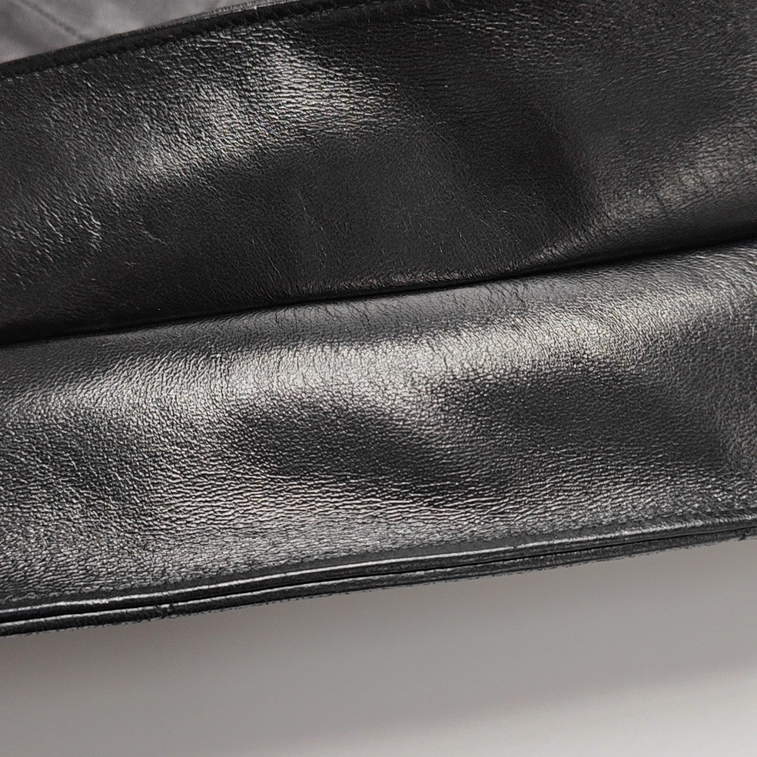 Quilted Lambskin Shoulder Bag Black