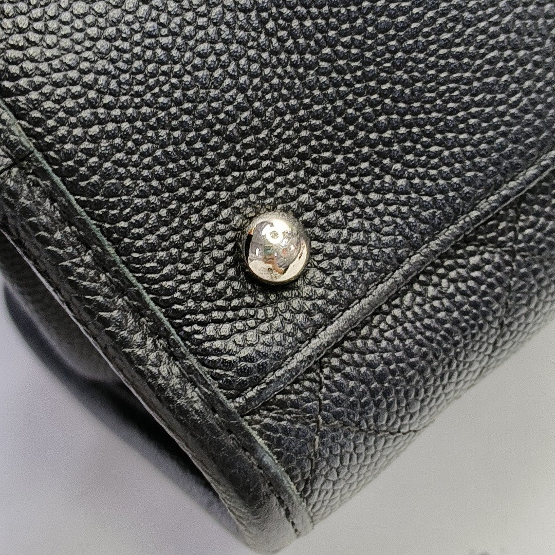 Quilted Grained Calfskin Black