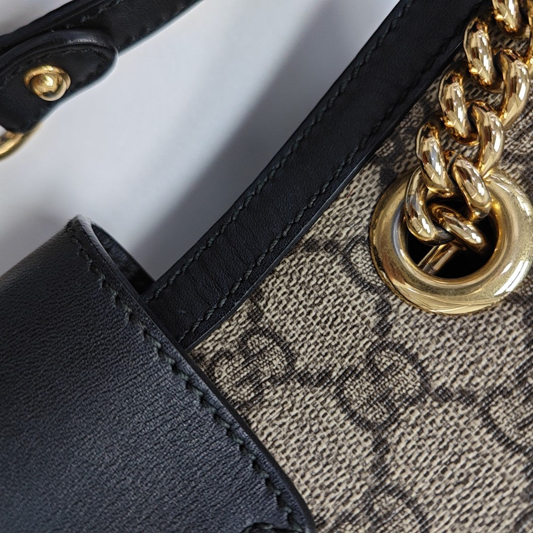 Padlock Small Monogram Coated Canvas Beige