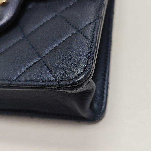 CLASSIC FLAP Mini Quilted Lambskin Blue
