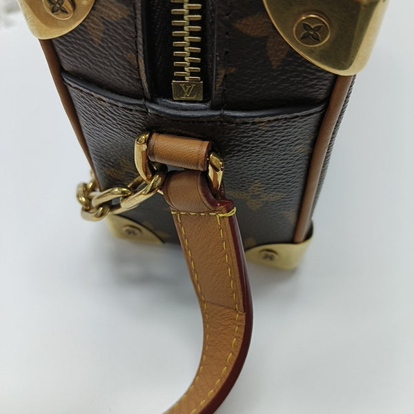 SOFT TRUNK Mini Monogram Coated Canvas Brown