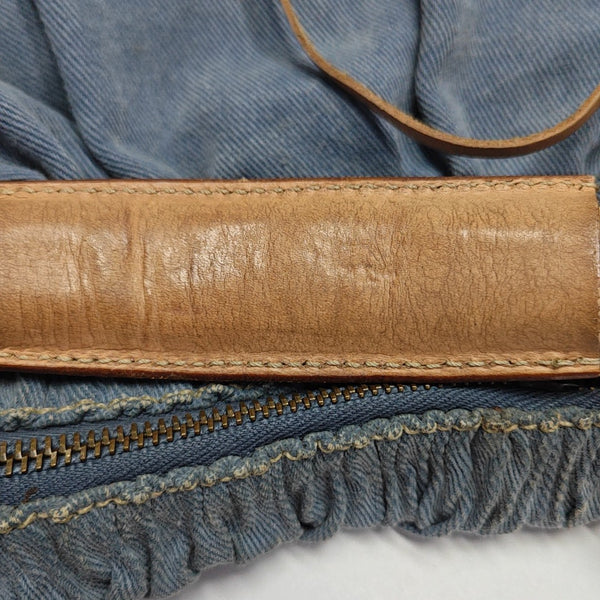 Denim Top Handle Bag Blue