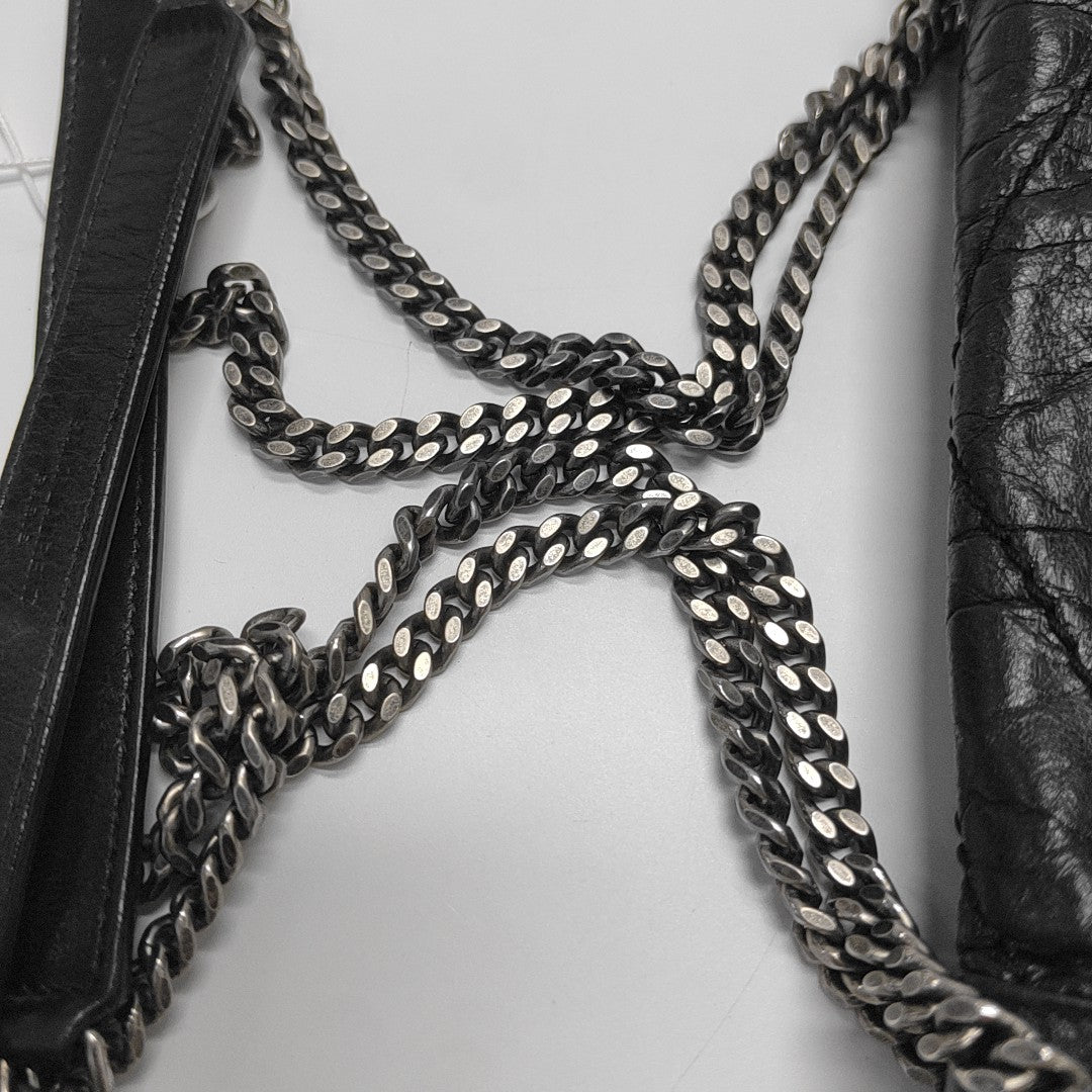 NIKI Small Chevron Calfskin Black