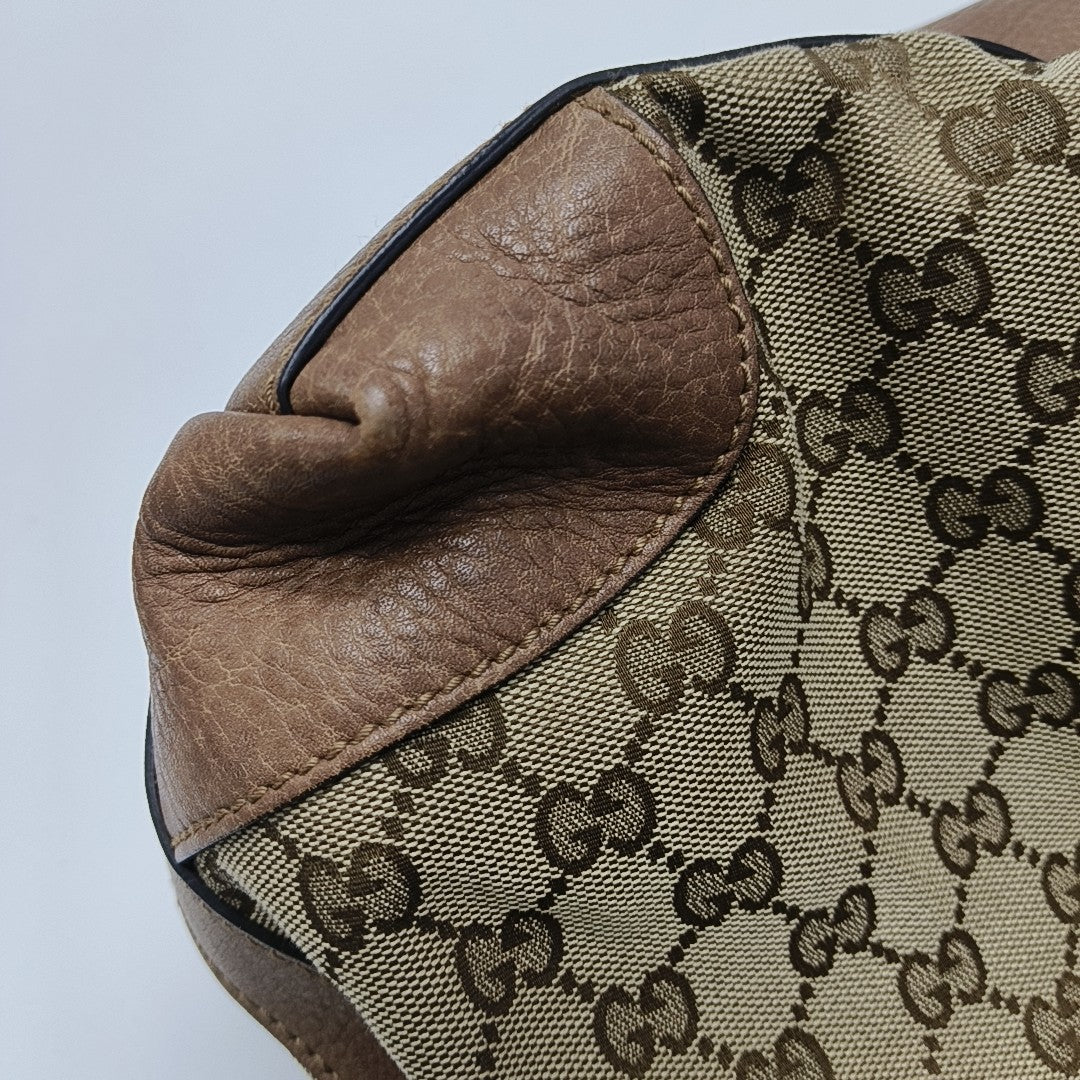 Monogram Canvas Shoulder Bag Beige