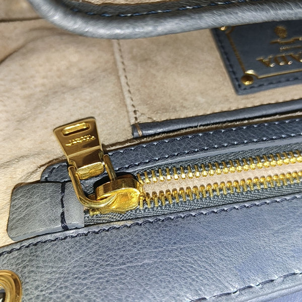 Calfskin Shoulder Bag Blue