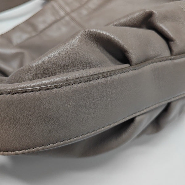 Calfskin Shoulder Bag Gray