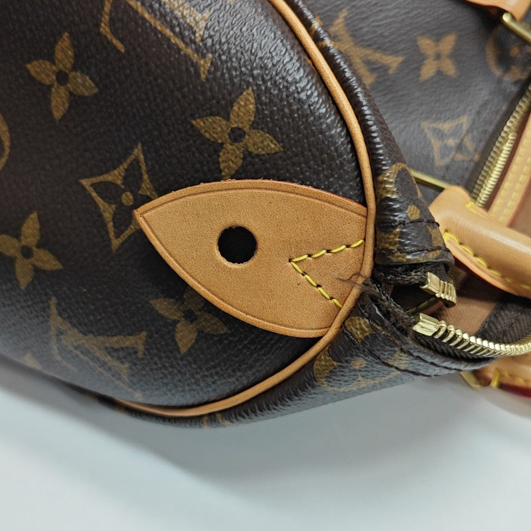 SPEEDY 25 Monogram Coated Canvas Brown