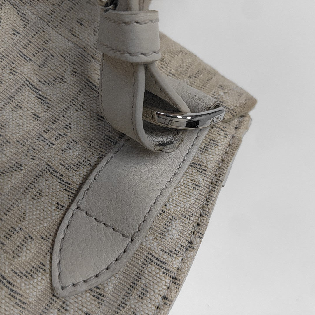 Saddle Medium Oblique Canvas Beige