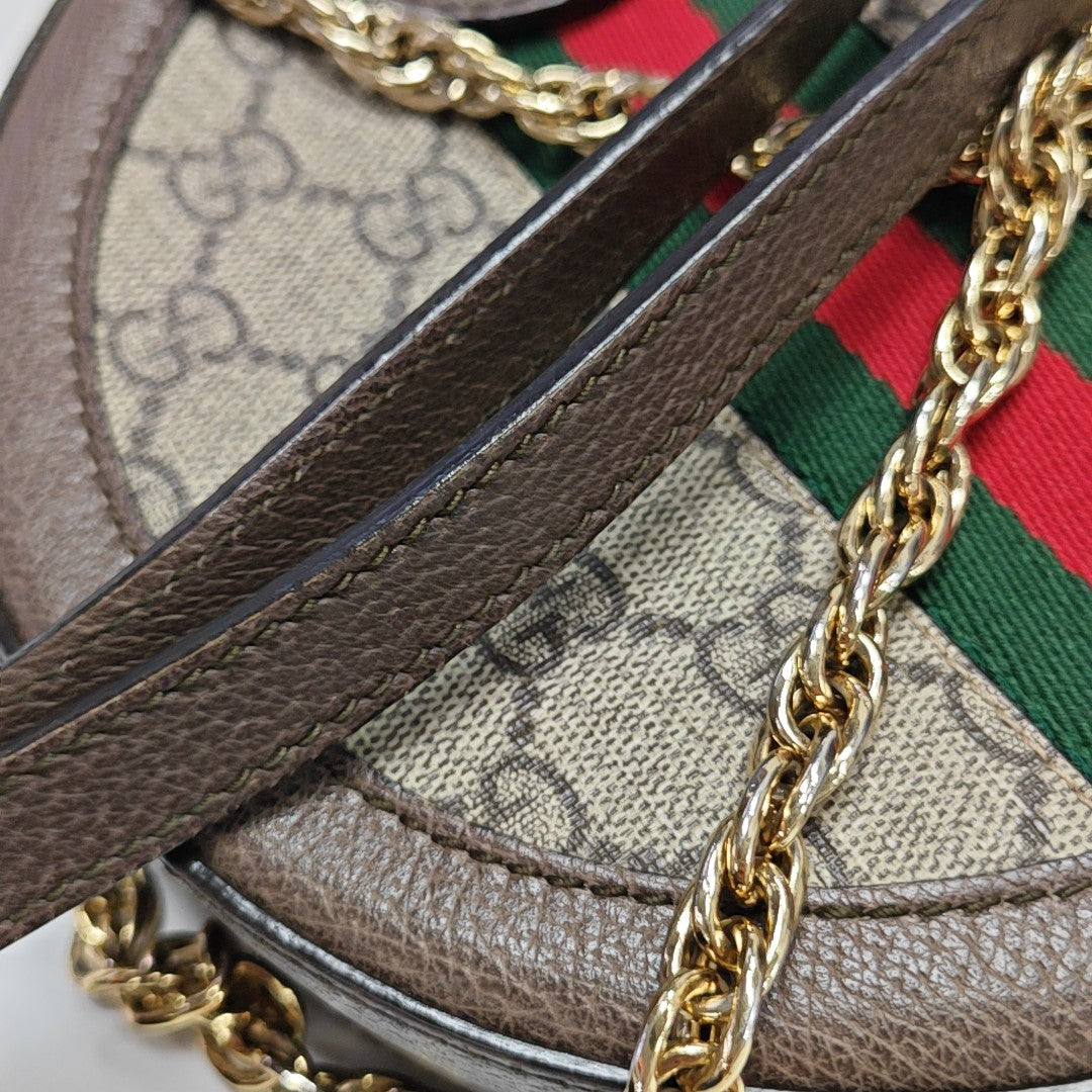 Ophidia Mini Monogram Coated Canvas Beige