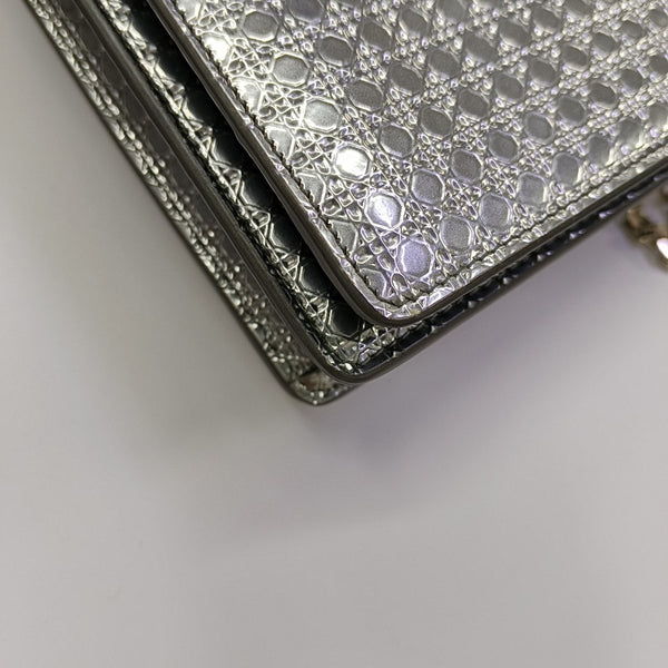 30 Montaigne Mini Cannage Calfskin Silver