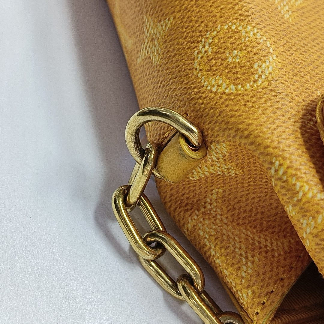 STEAMER Super Mini Monogram Coated Canvas Orange