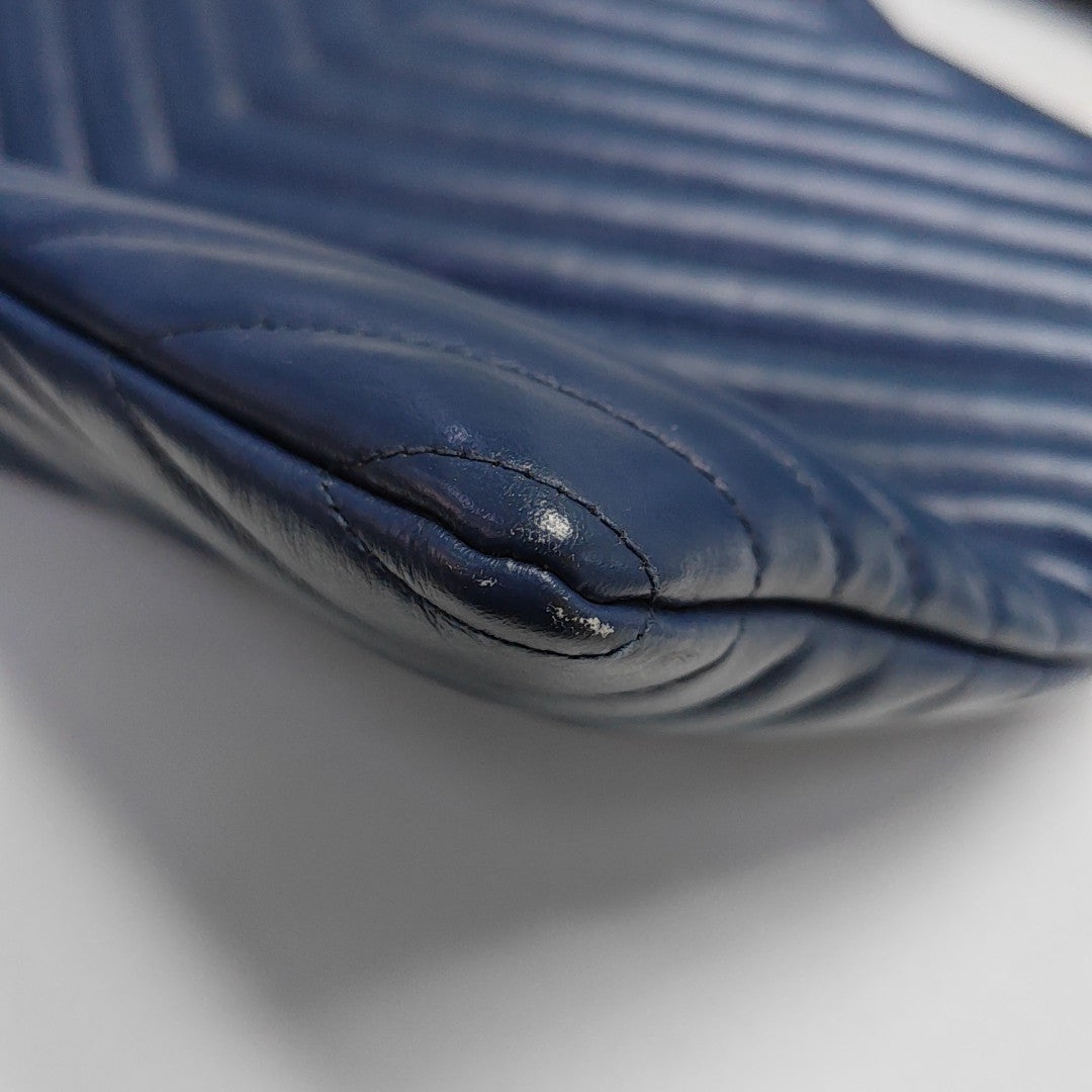 MONOGRAM Chevron Calfskin Blue