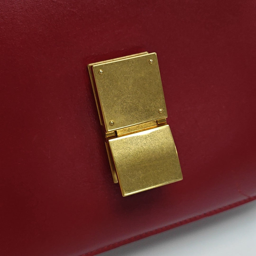 CLASSIC BOX Medium Calfskin Red