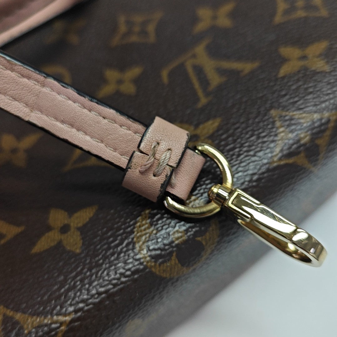 LOCKY BB Monogram Coated Canvas Pink