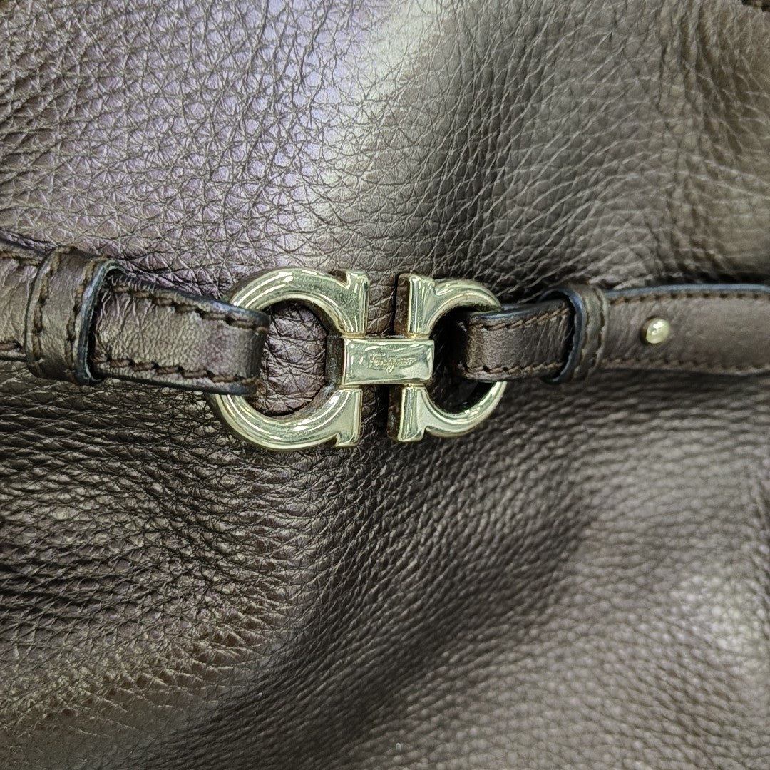 Gancini Calfskin Brown