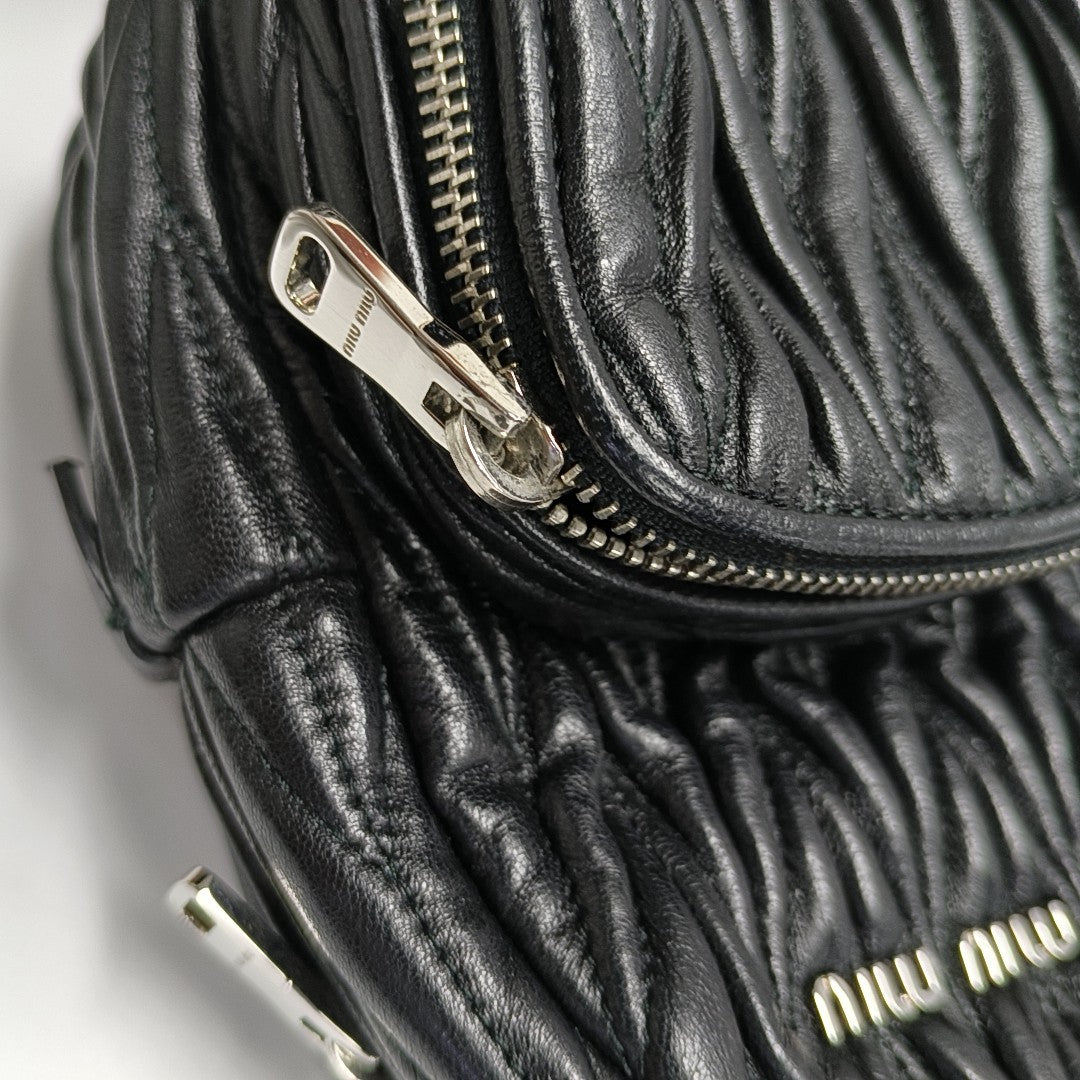 Matelassé Super Mini Lambskin Black
