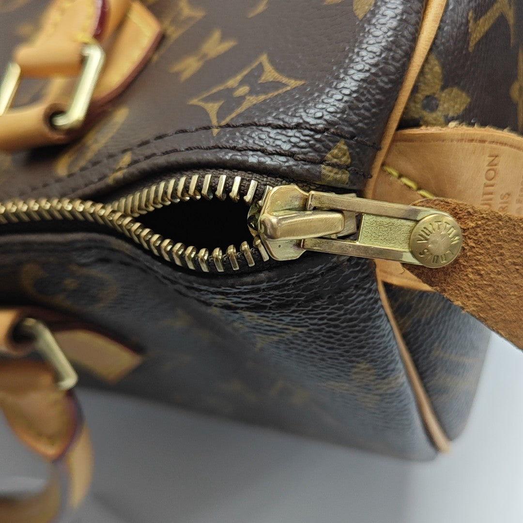 SPEEDY 30 Monogram Coated Canvas Brown