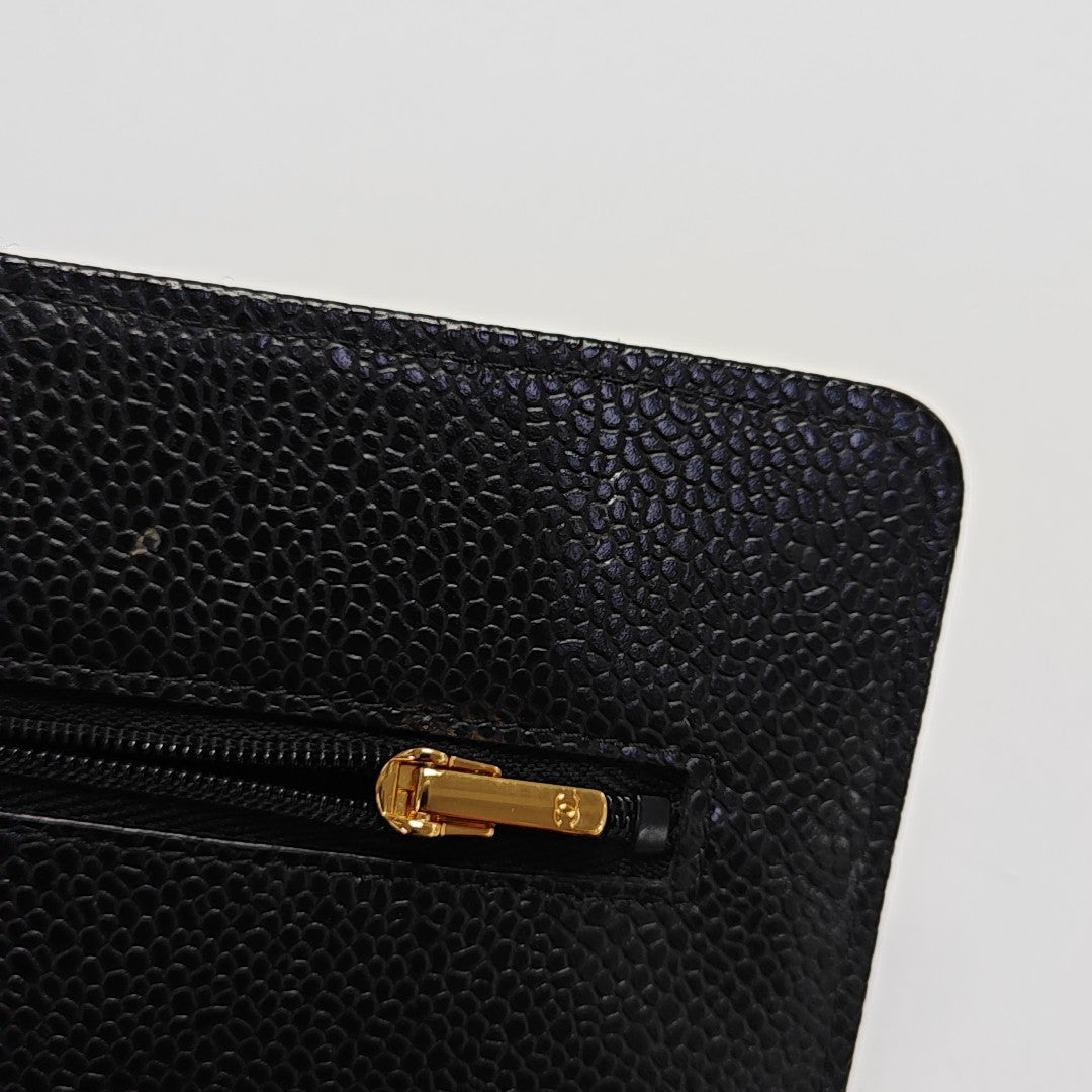 WOC Quilted Grained Calfskin Black