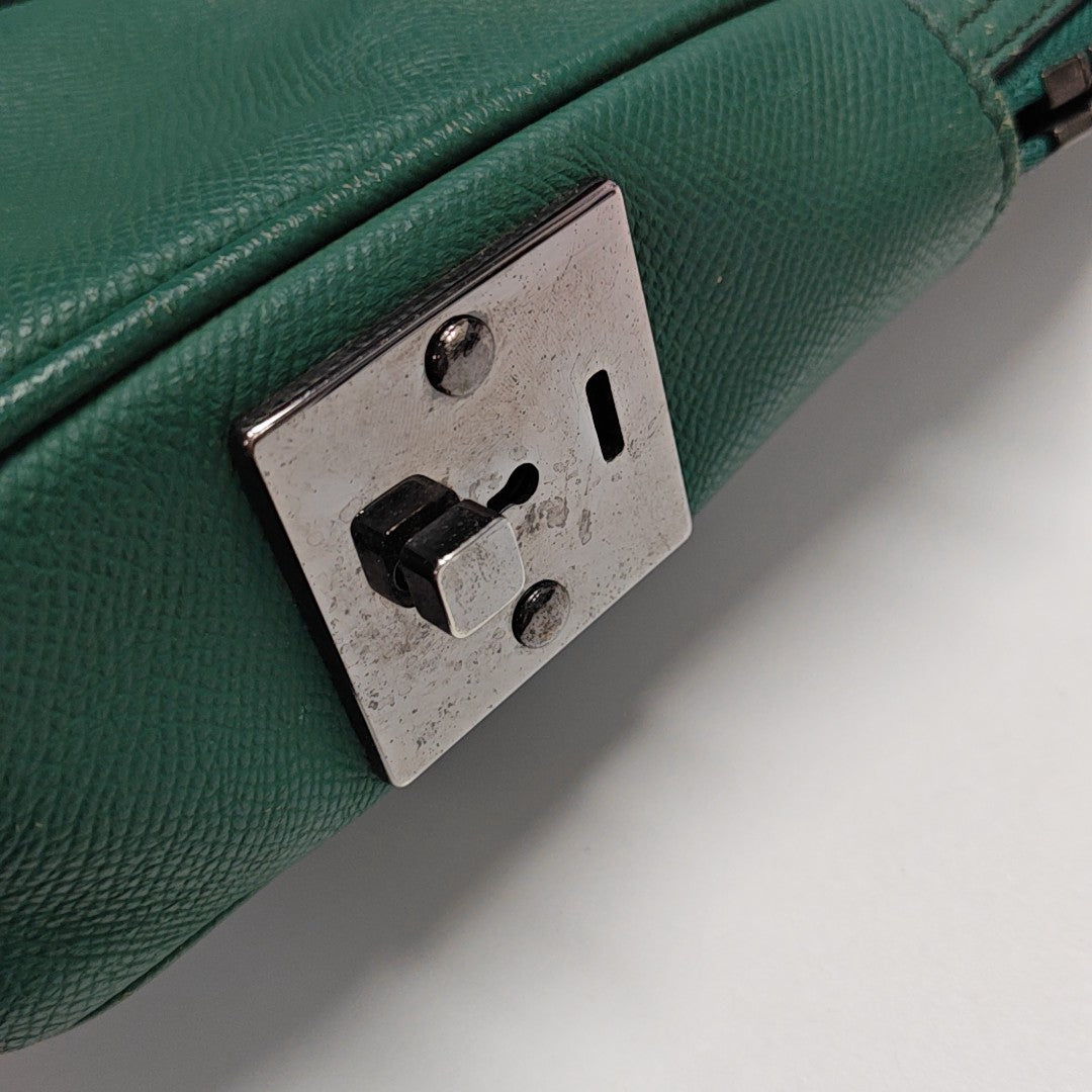 Calfskin Top Handle Bag Green