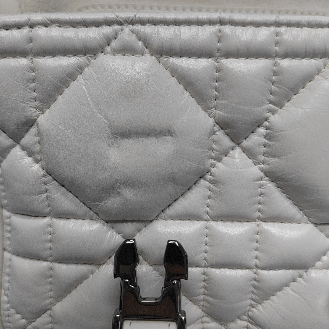 Authenticated pre-owned  Diorcamp Small Cannage Calfskin White - Shoulder Bag at Looply