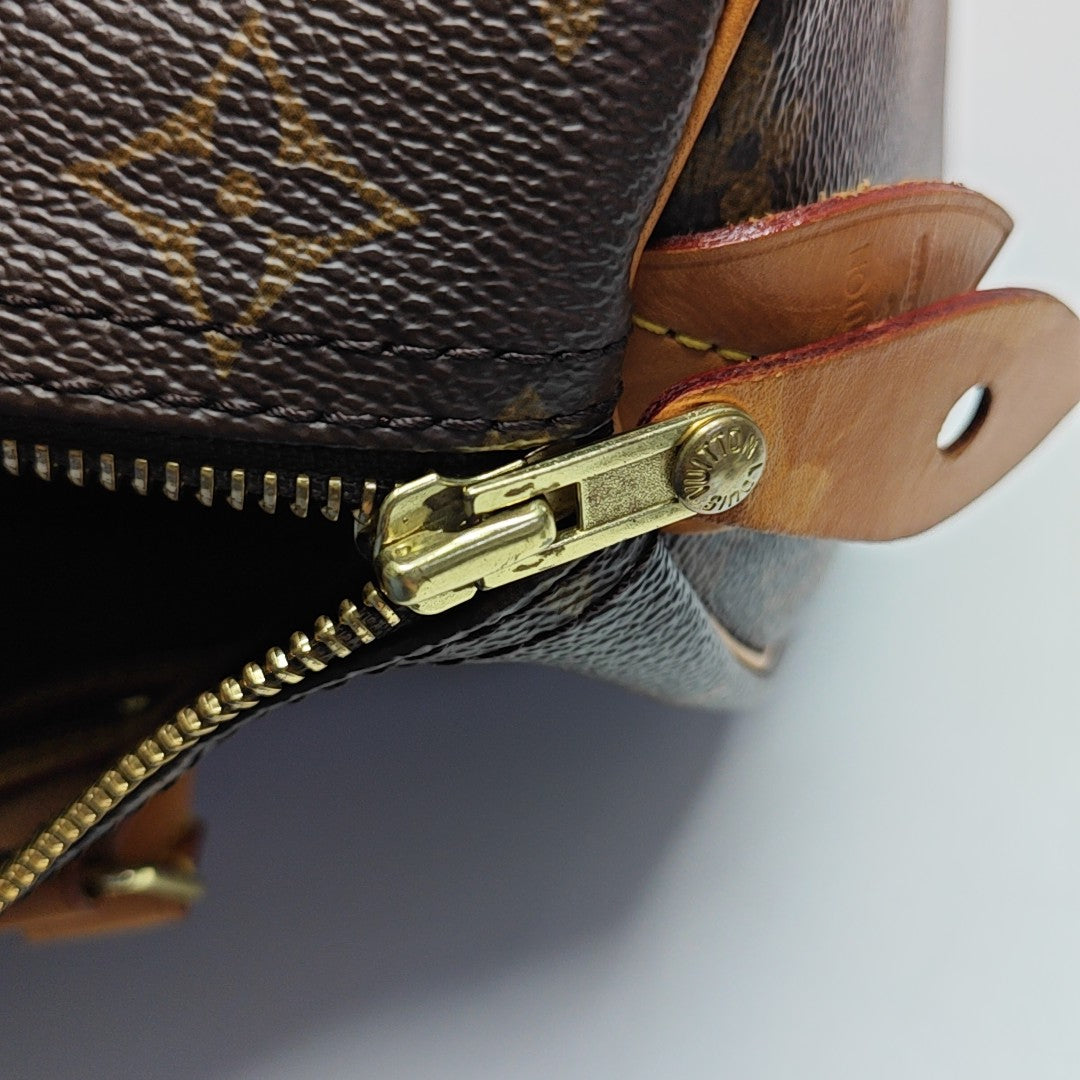 SPEEDY 30 Monogram Coated Canvas Brown