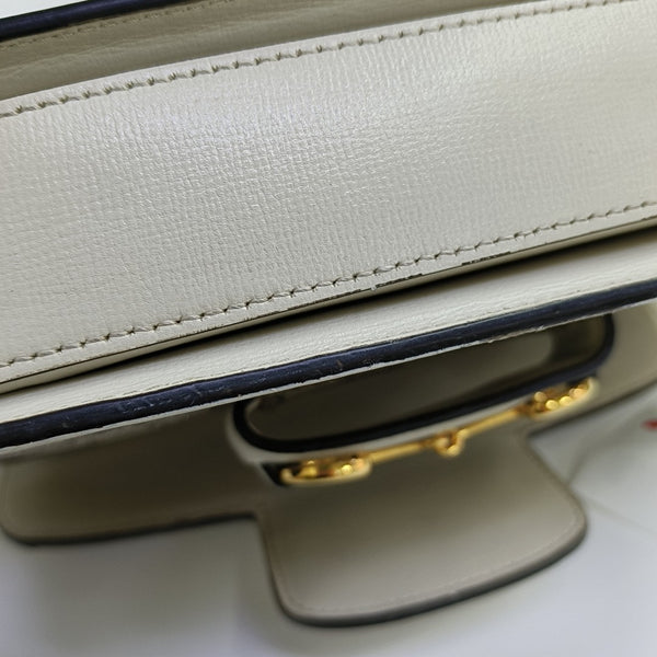 Horsebit 1955 Small Monogram Coated Canvas Beige