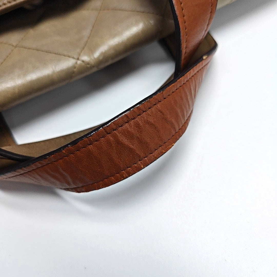Quilted Calfskin Brown