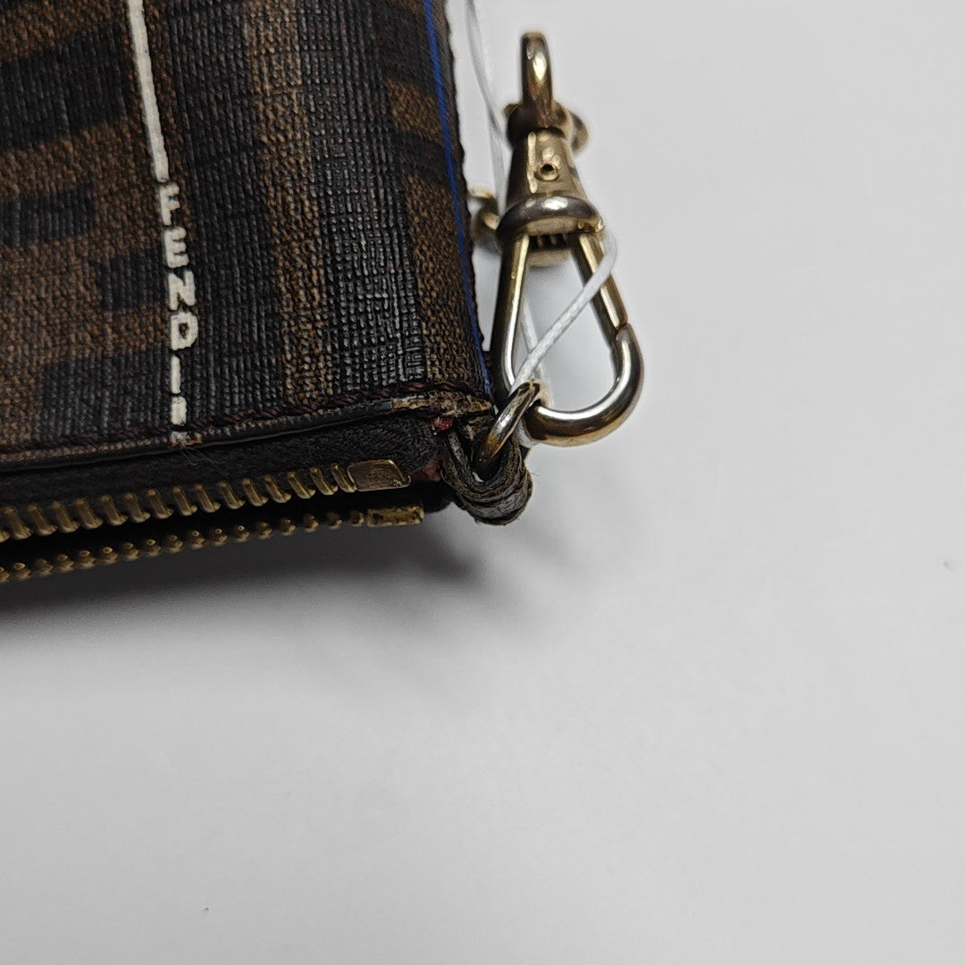 Coated Canvas Top Handle Bag Brown