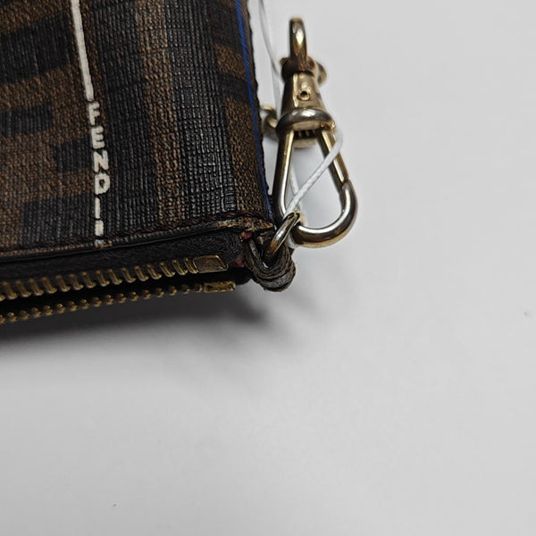 Coated Canvas Top Handle Bag Brown
