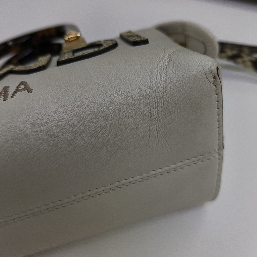 Calfskin Shoulder Bag Mini White