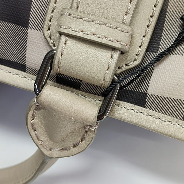 Coated Canvas Top Handle Bag Gray