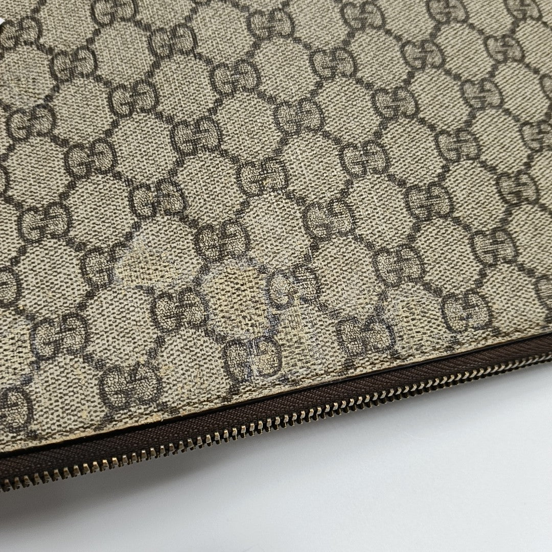 GG Supreme Monogram Coated Canvas Brown