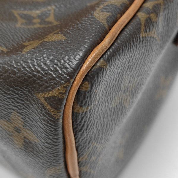 SPEEDY Nano Monogram Coated Canvas Brown