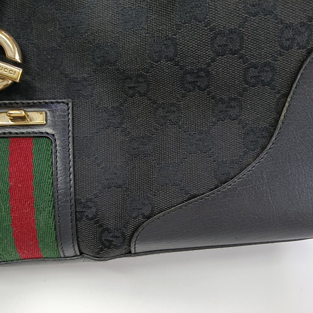 Monogram Canvas Top Handle Bag Black