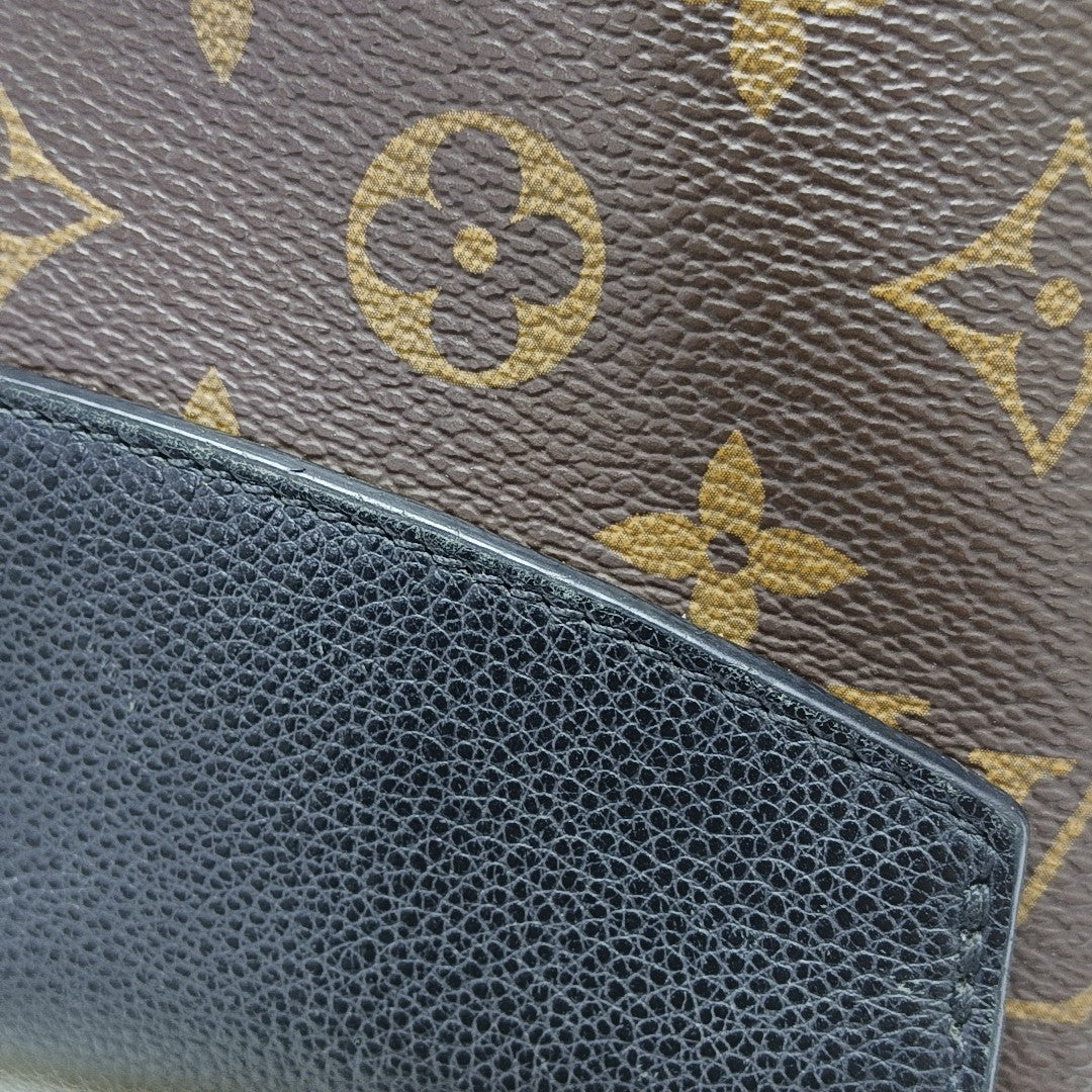 SAINT PLACIDE Monogram Coated Canvas Black