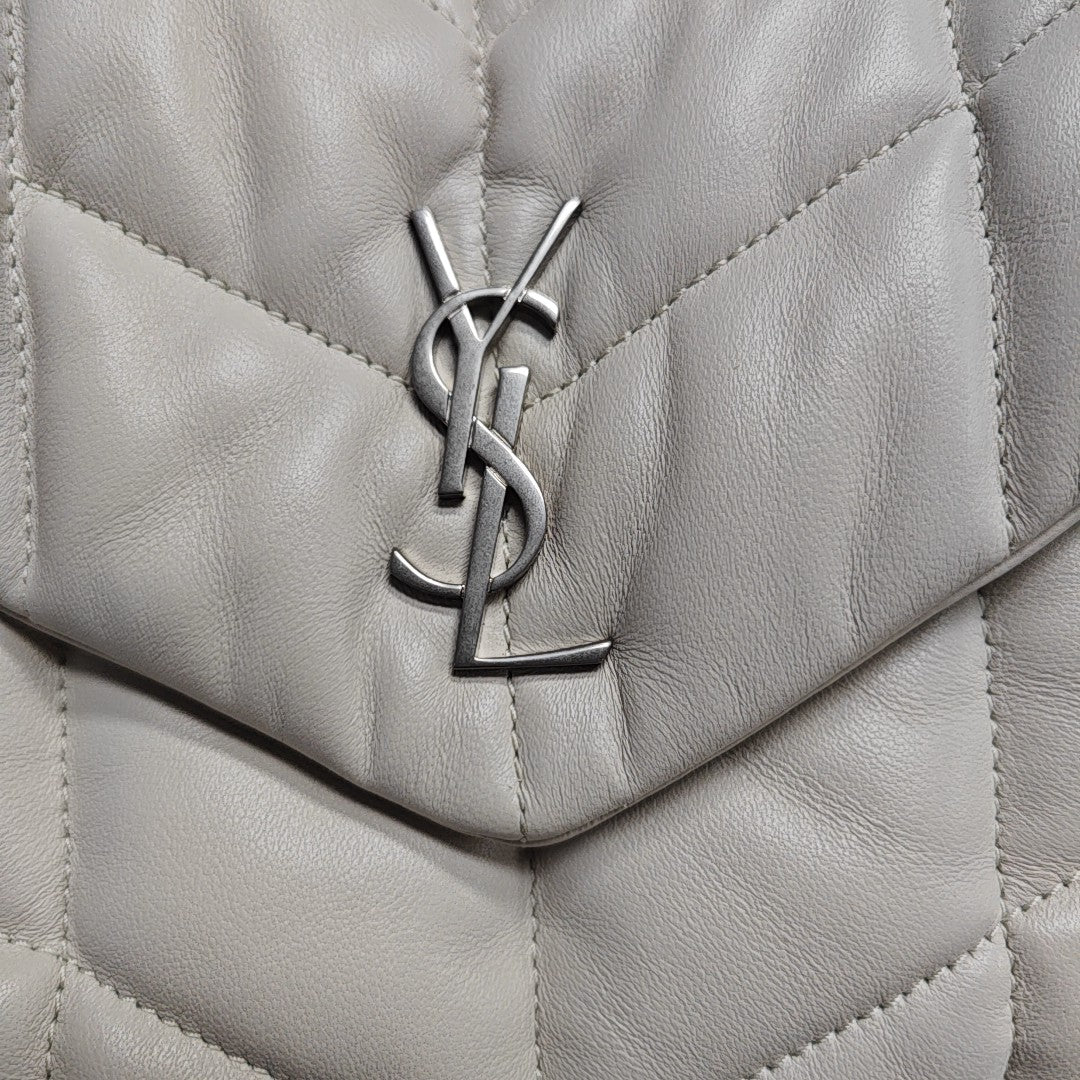 PUFFER TOY Mini Quilted Lambskin White