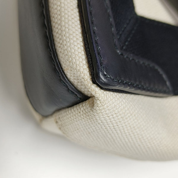 Navy Mini Canvas White