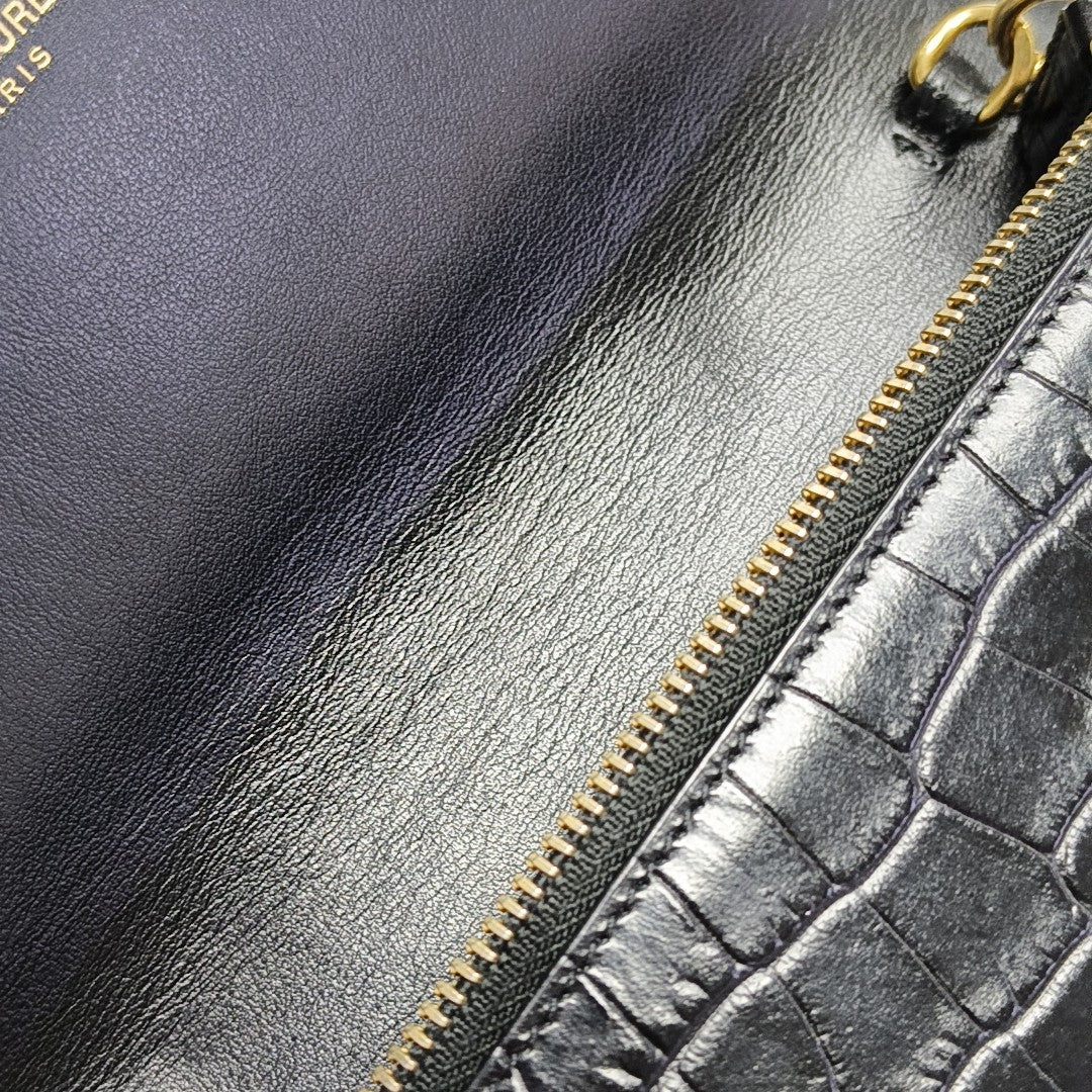 Calfskin Shoulder Bag Black