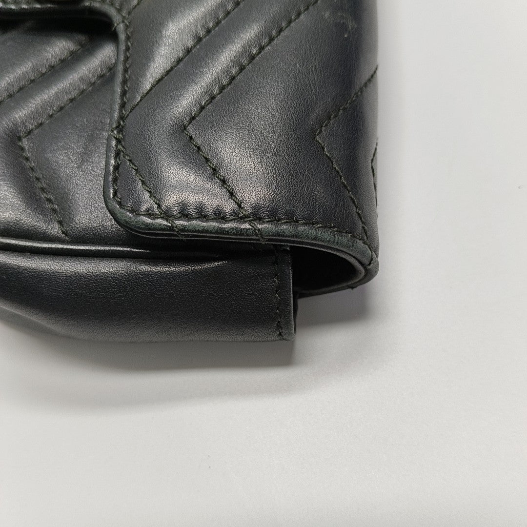 GG Marmont Mini Quilted Calfskin Black