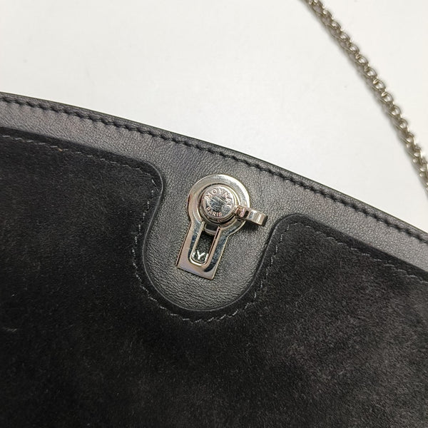 Suede Crossbody Bag Black