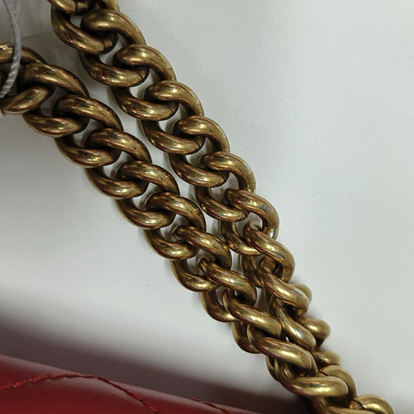GG Marmont Small Quilted Calfskin Red