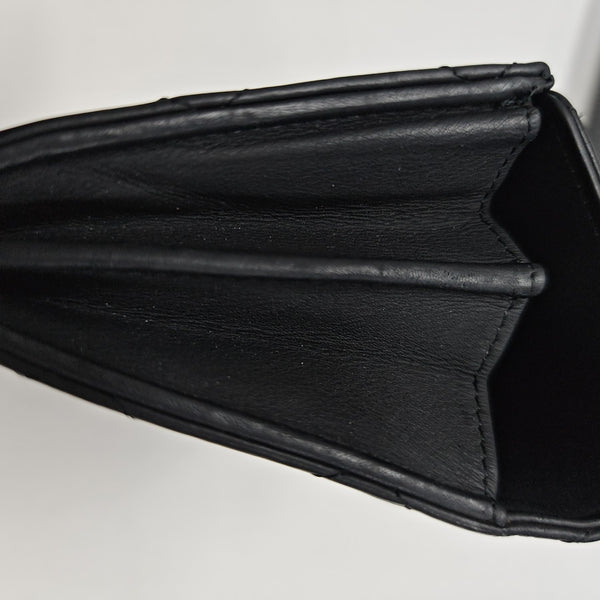 CLASSIC FLAP Mini Quilted Lambskin Black Wallet