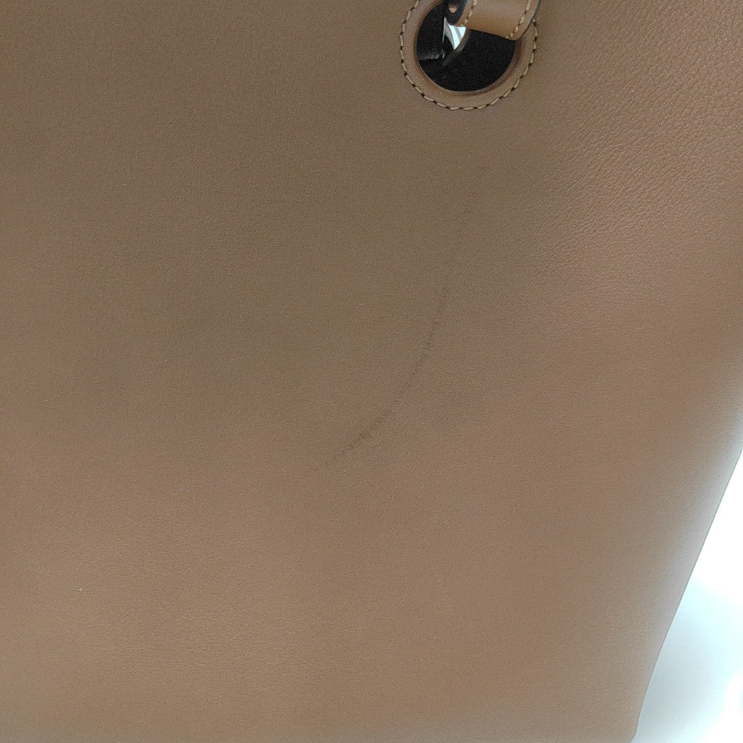 Calfskin Tote Bag Small Brown