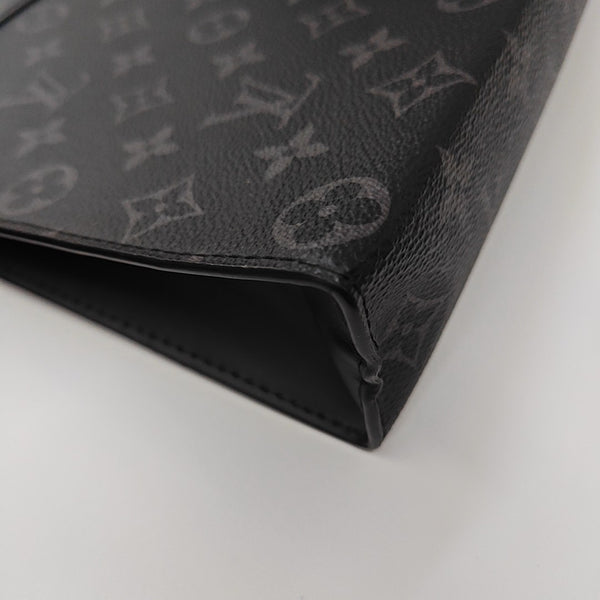 Pochette Voyag MM Monogram Coated Canvas Black