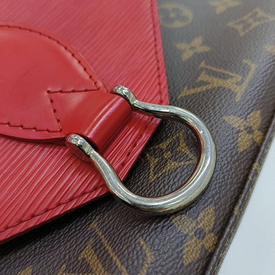 SAINT MICHEL Monogram Coated Canvas Brown