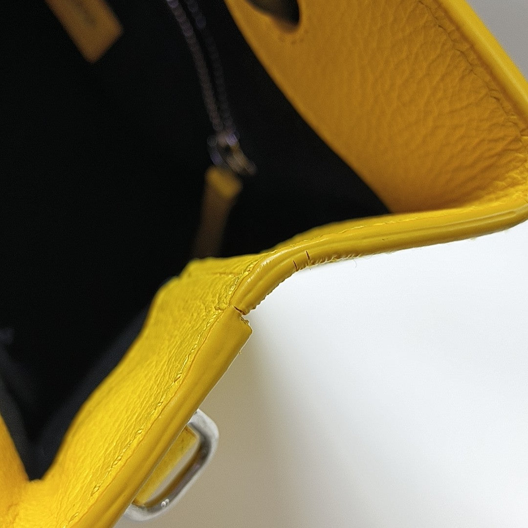 Shopping Bag Super Mini Calfskin Yellow